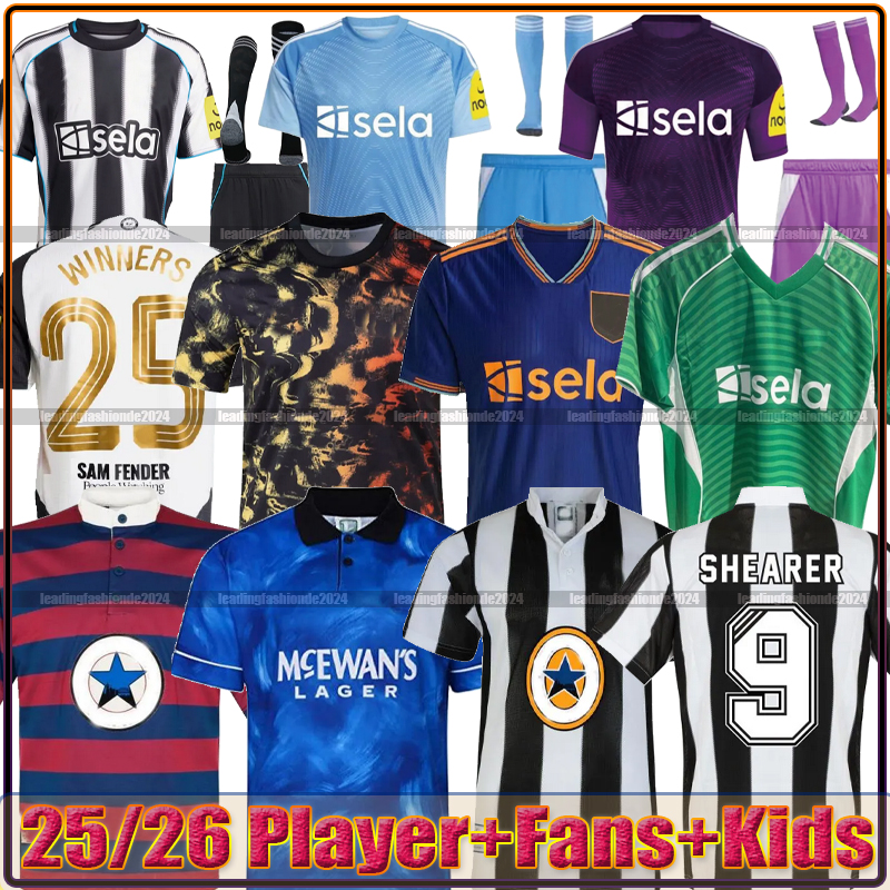 ISAK 25 26 newcaslte united Soccer Jerseys BRUNO G. NUFC third UNITEDS JOELINTON TRIPPIER SHEARER Retro Football Shirt MAXIMIN Men Kids Jersey kit sets ALMIRON WILSON