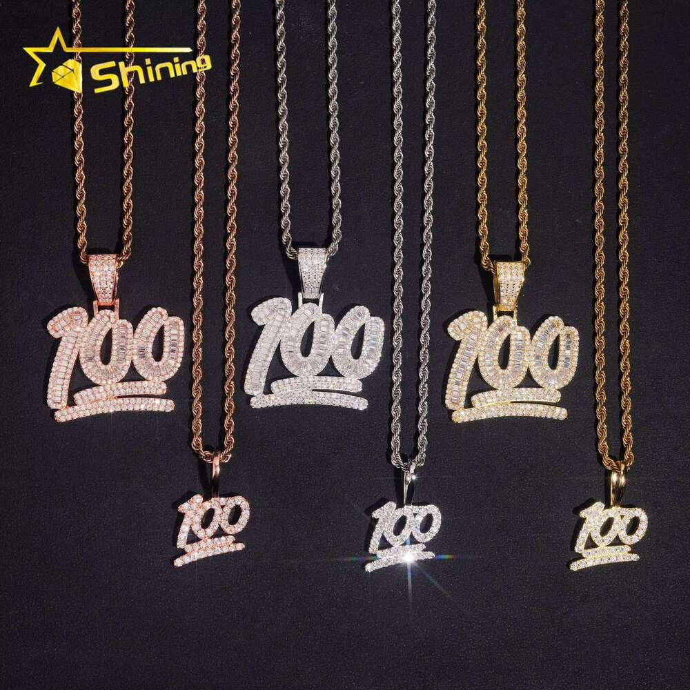 Hip Hop Wholesale Price Sier Iced Out Gift Charm Fine 100% Moissanite Dia Pendant