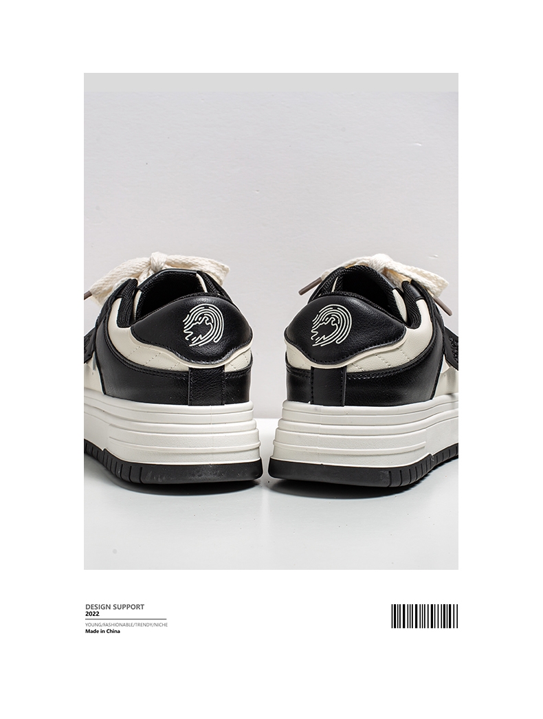 Spring board shoes men's casual trendy shoes trendy brand black and white panda designer skateboard shoes ultra light thick sole