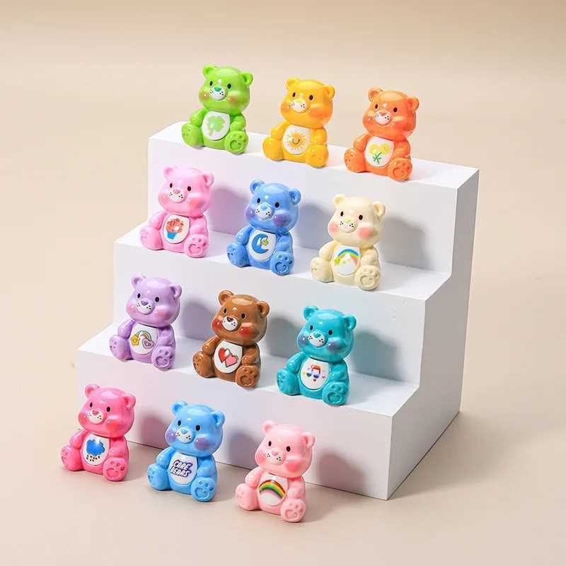 Rainbow Bear Peripheral DIY Resin Accories Three-Dimensional Cartoon Model Keychain Pendant Car Small Ornaments W250703