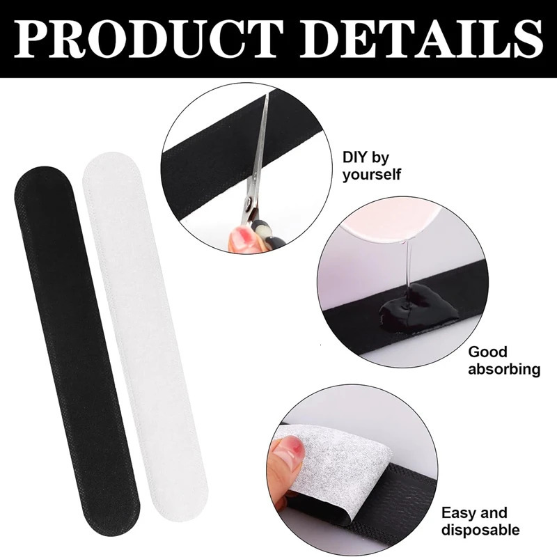 5010PCS Hat Sweat Absorber Stickers Summer Cap Liner Bands Sweatband Visor Hats Adhesive Absorbing Strips Pads Tools 250625