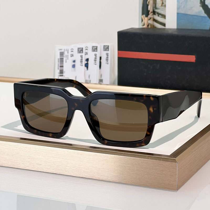 Designer Square Sunglasses for Men and Women SPRB17 Classic Fashion Brand Outdoor Beach Style Full Frame Acrylic UV Resistant UV400 with Box