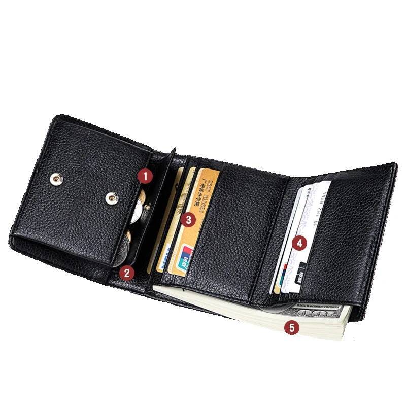 Designer Wallet Factory Luxury bag Direct Sale Banyanu New D-Buckle Genuine Leather Women's Wallet Short Cowhide 70% off Handheld Money Clip Coin