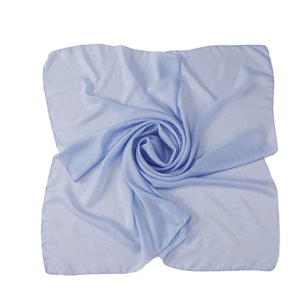 T1115 New Malaysian Square Scarf Satin Silk Scarf Starry Sky Hot Diamond Indonesian Baotou Scarf