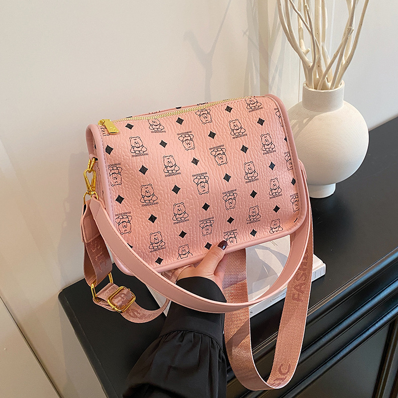 Free shipping designer High-End Wide Strap Pillow Bag Women Bag 2025 New Vintage Print Large Capacity Bag Single Shoulder Bag Crossbody Bag Women Bag