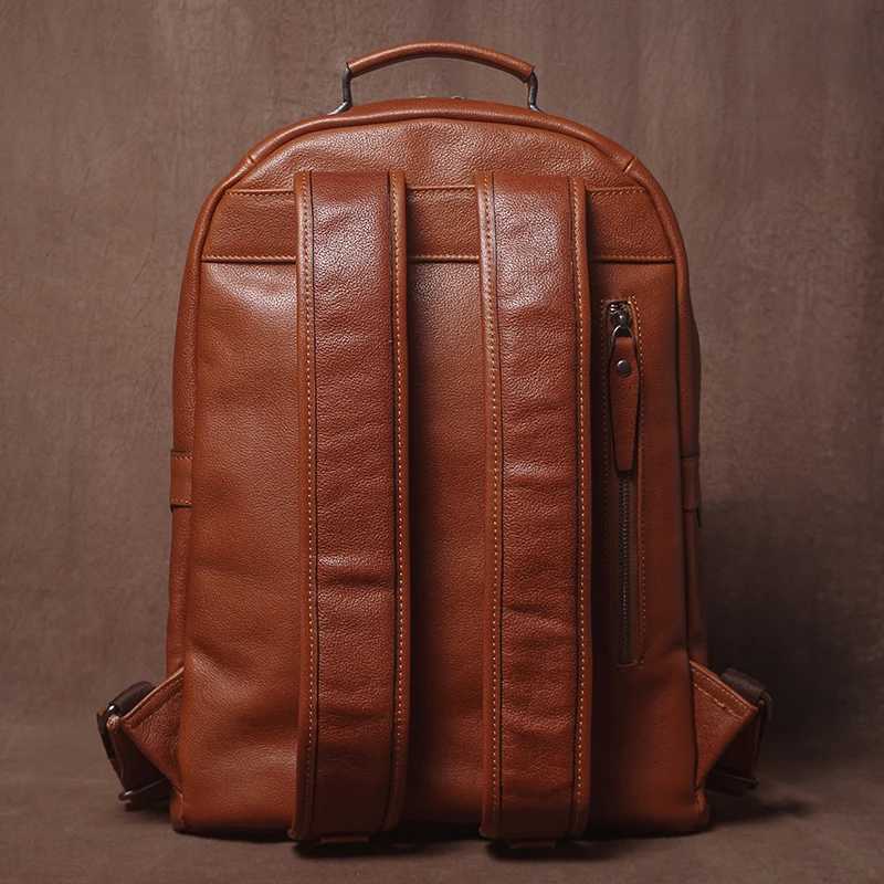 GURO Luxury Brand Real Leather Backpack Men And Women High Capacity Weekend Travel Bag Cowhide Schoolbag Business 16 Laptop Bag Z250702