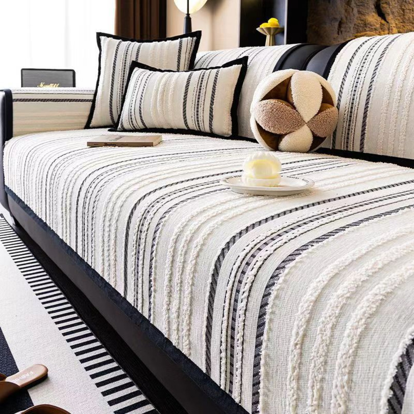 2025 Light Luxury High-End French Chenille Cushion All-Season Non-Slip Sofa Cover Slipcover