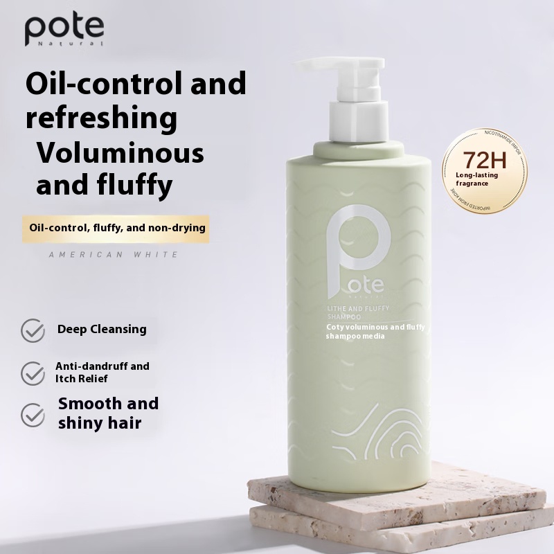 Shampoo oil control volumizing and refreshing anti-dandruff and anti-itching soft and smooth to improve frizz.