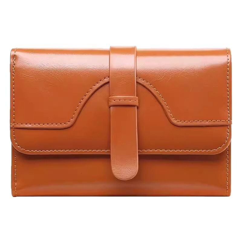 Designer Wallet New Women's Vertical Buckle Wallet Youth European and American Style Multi-Functional Multi-Card Slot Large Luxury bag Capacity D