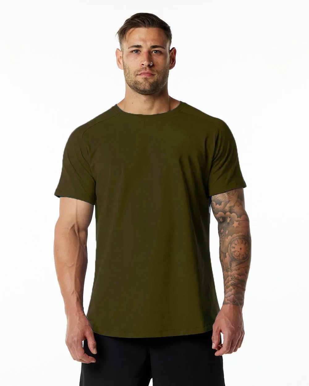 Outdoor Mens Sport T Shirt Mens Quick Dry Sweat-wicking Camo Short Top Men Wrokout Short Sleeve TX07