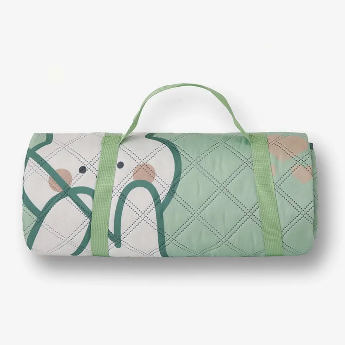 Camping picnic mat outdoor supplies portable thick more durable waterproof oxford cloth fun ground mat Green Rabbit