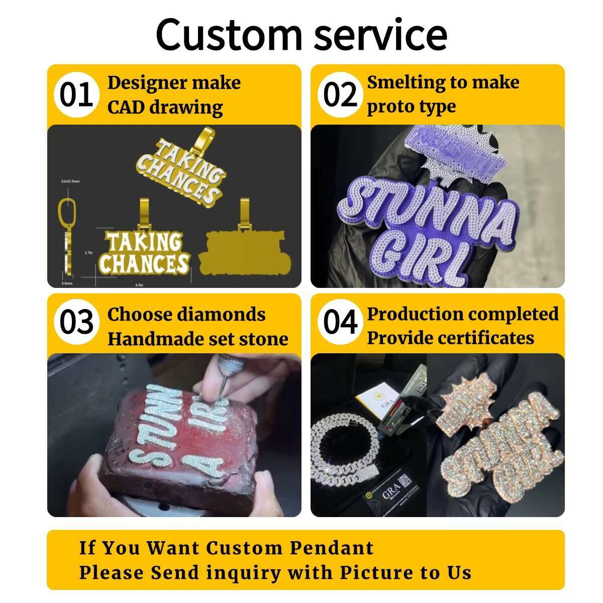 Road Runner Charm Custom Cartoon Character Iced Out Moissanite Pendant Hiphop Jewely Sterling Silver Two Tone Diamond Pendant