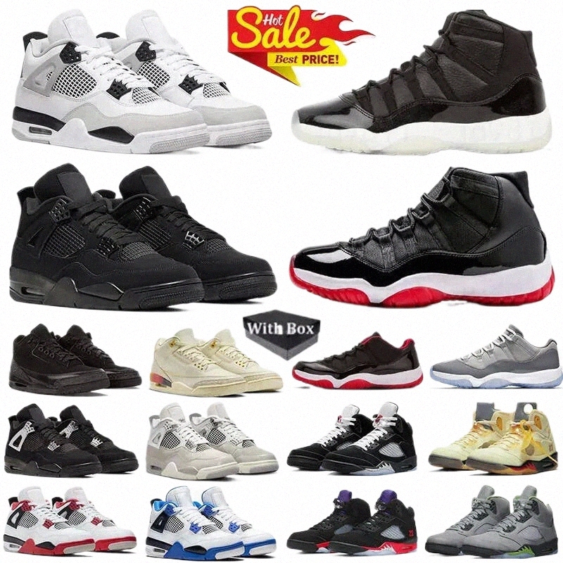 with box 4s 5s 11s 3s Basketball Shoes 4 Designer Shoes Black metallic White Cement Reima gined Nigel Syest Blue Flu Game Union Outdoor Men Sports S C58Y#