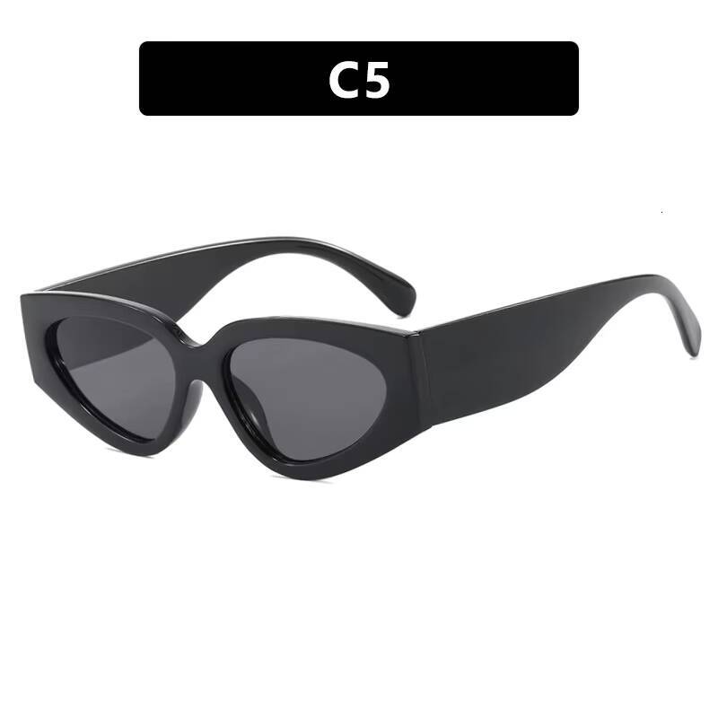 heevoo Punk Cat Eye Sunglasses for Women Brand Designer Edgy Square Frame Plastic 2025 New Fashion Retro Vintage Accessories ddmythur