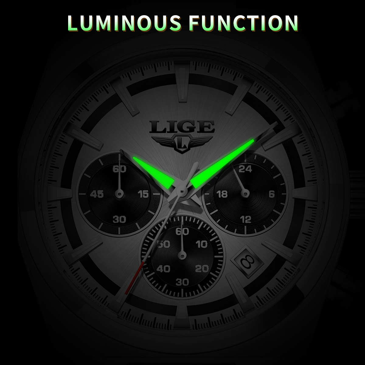 LIGE Men's Quartz Watch Waterproof Watch Top Brand Universal Style Square Case Fashion Business Watch Holiday Gift Teen Watch
