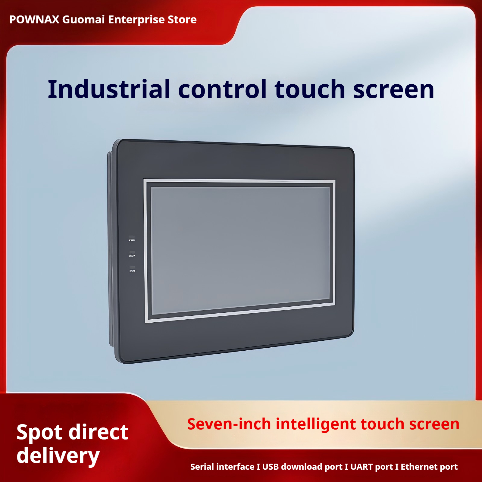 POWMAX 7inch Human hine Interface Touch HMI Serial Port Screen PLC Industrial Control Configuration LCD Color