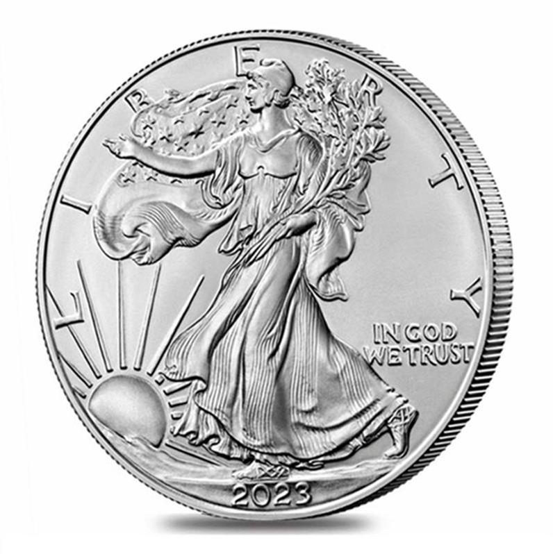 new Liberty Challenge Coin America Eagle Coin Silver Plated Commemorative Coin Collection Gift Home Decor