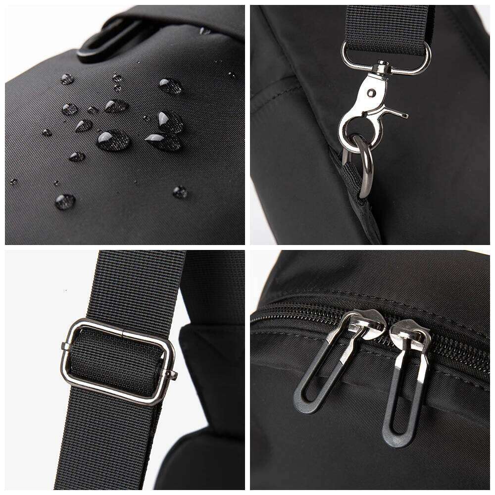 High Quality Men's Chest Leisure Fashion Small Shoulder Oxford Large Capacity Outdoor Sports With Anti-theft Zipper Bag