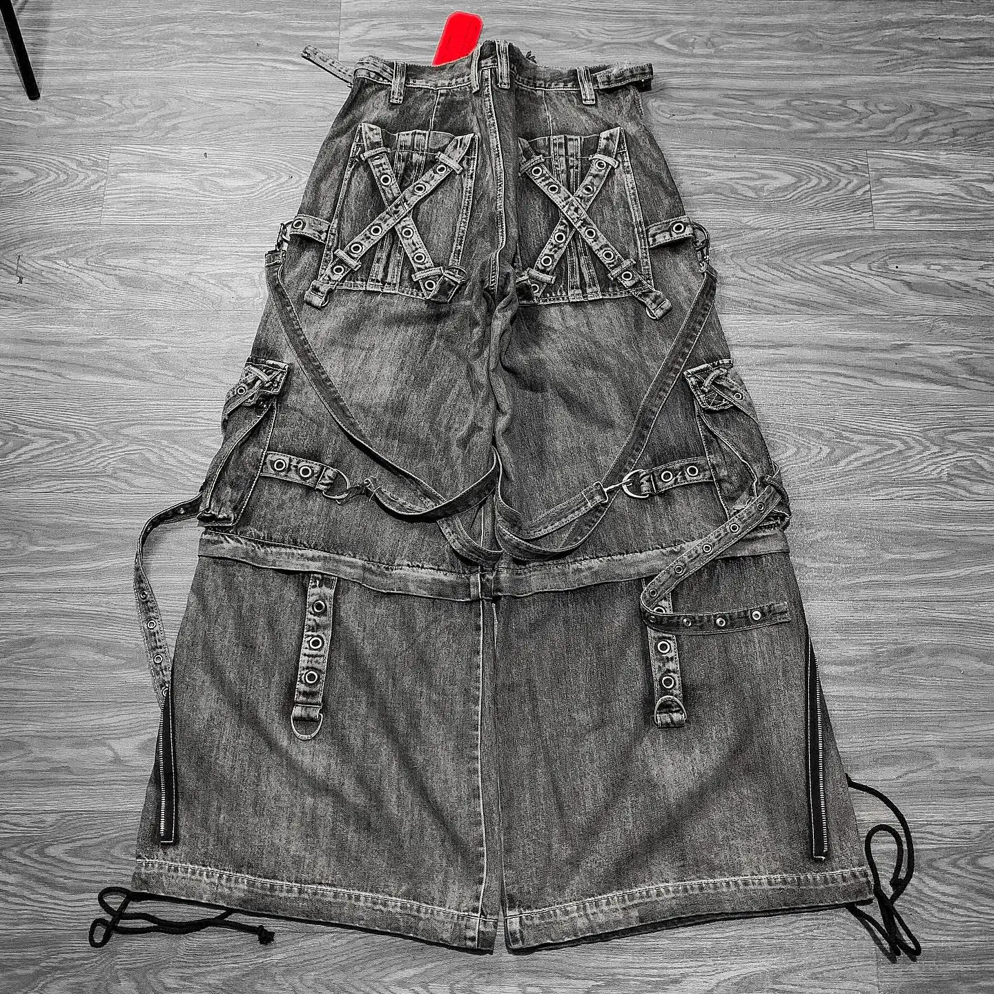 Vintage Heavy Jeans Y2K Clothes Men Women Harajuku Hip Hop Multi Pocket Washed Distressed Baggy Jeans Oversized Wide Leg Trouser 250630