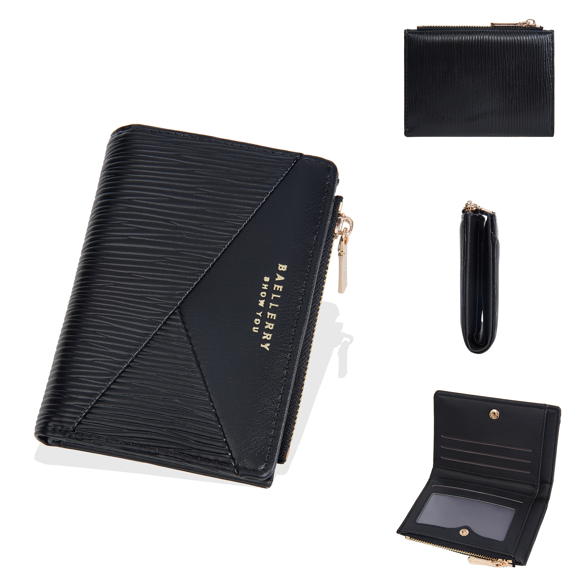 Free Shipping Designer Bag Versatile High-end Tree Bark Pattern Short Women's Ins Wallet Large Capacity Zipper PU Coin Purse Wallet