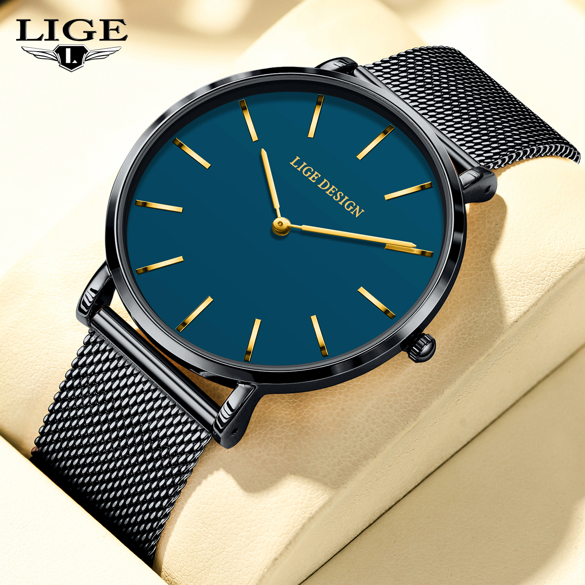 LIGE watch men's universal watch men's and women's same holiday gifts High-end watches, waterproof watches