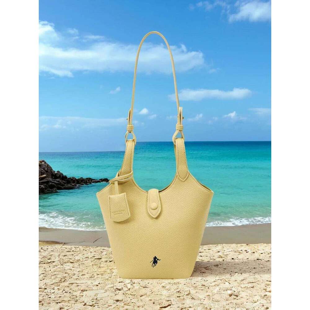 Chio2nd Spring Summer Women's Yellow Buet Crossbody Soft Leather Oulder Bag Daily Use Basket Ape Handbag
