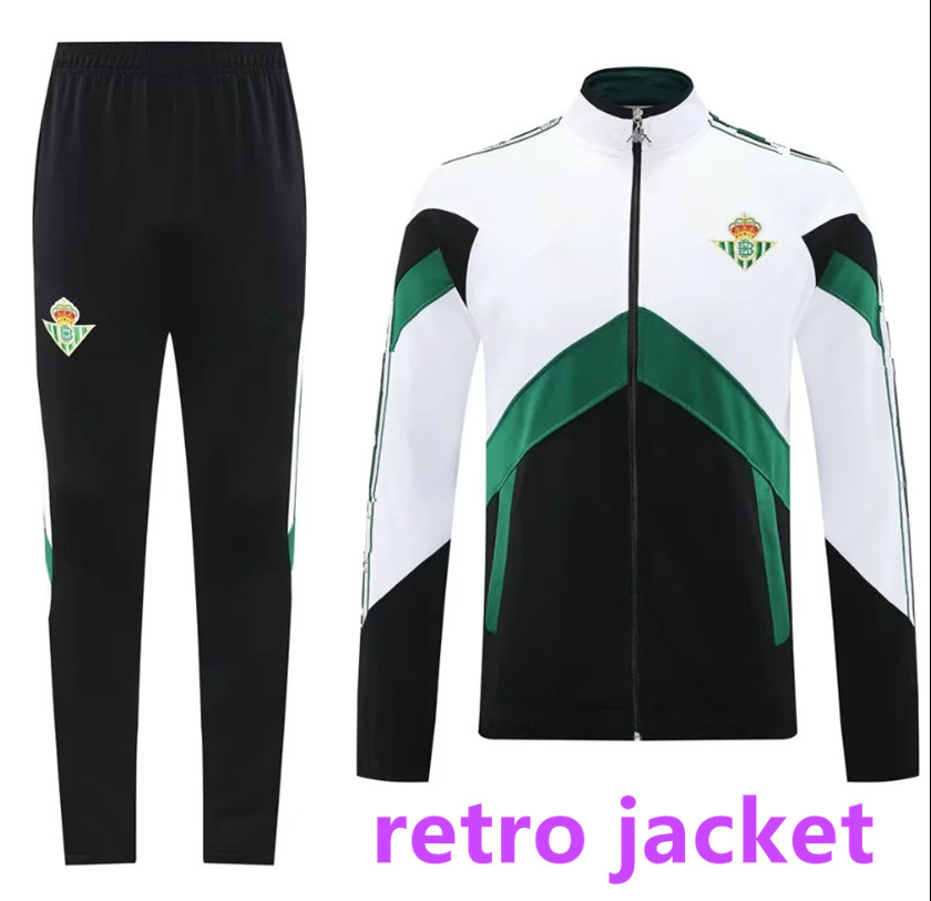 2025 2026 long zipper Real Betis jackets Isco adult tracksuit jackets soccer jersey 25 26 retro tracksuit training long sleeve betis LONG zipper sets