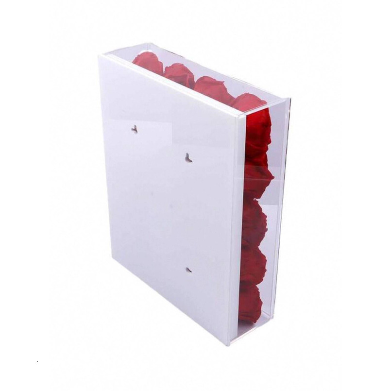 Acrylic Box Simple Romantic Chinese Festive Eternal Flower Transparent Strong Photo Frame H260306
