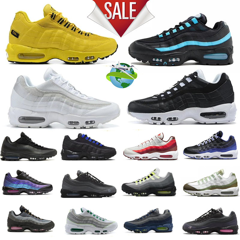 Designer Mens Running Shoes 95 Big Bubble Bright Mandarin Sneakers Lightweight and Portable Trendy Street 40-46 Sizes Free Shipping