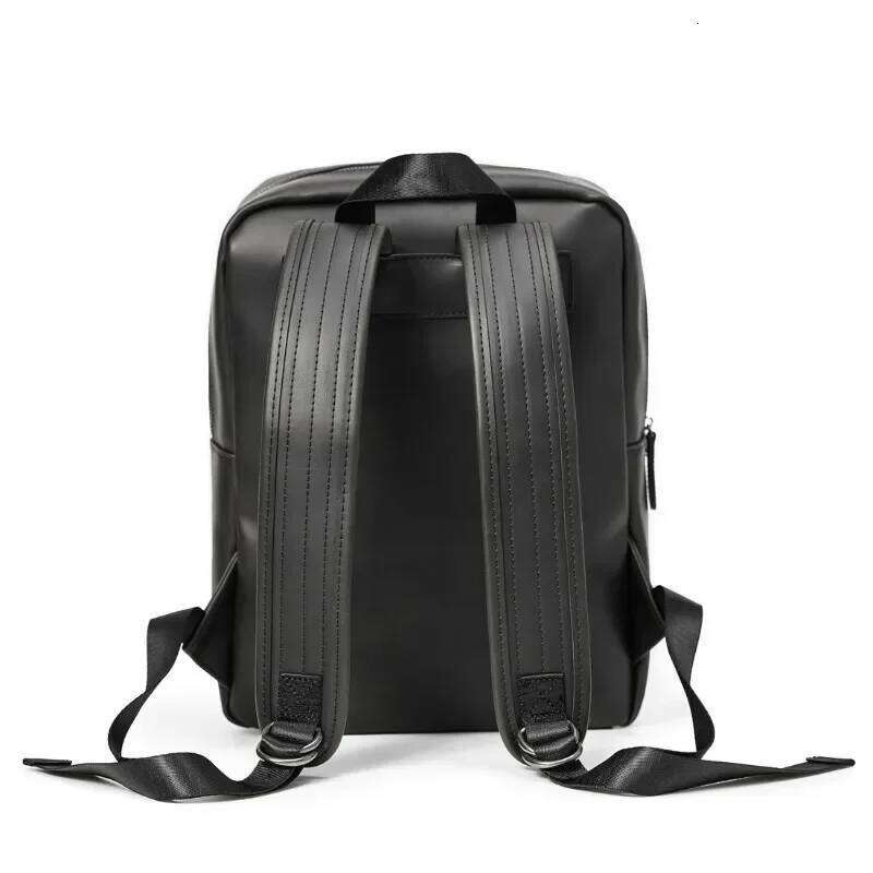 Retro Fashion Laptop Backpack Men Korean Style Flap Men's Backpacks High Quality PU Leather Travel Back Bag Student Schoolbags