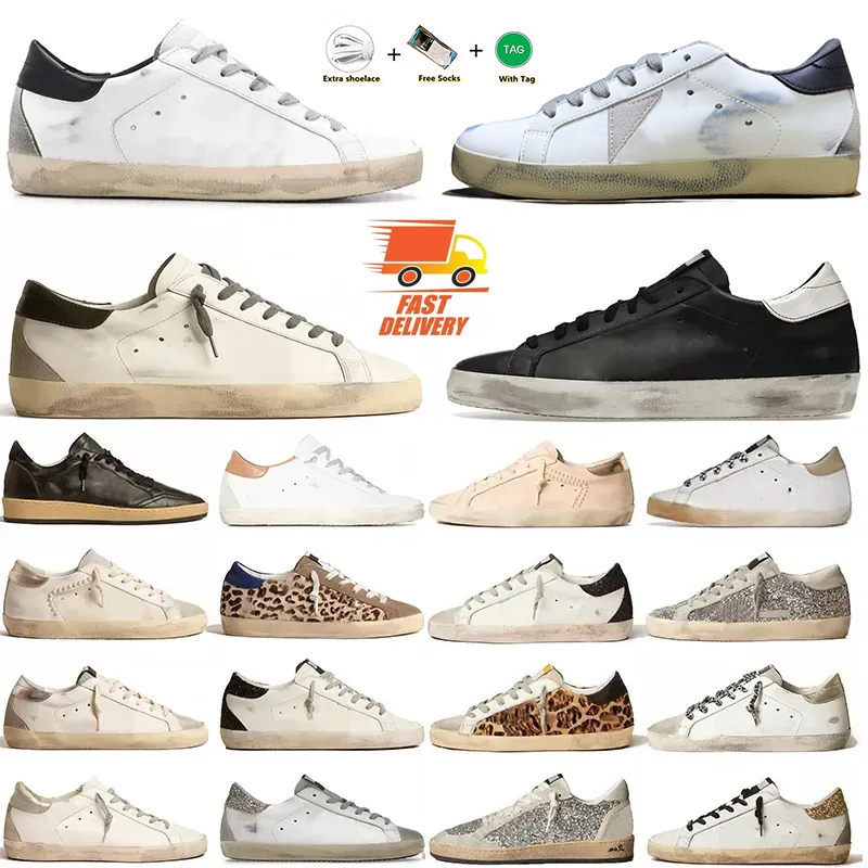 Designer Sneakers Running shoes Leather Shoes Loafers Vintage Ball Old Dirty Shoe star Women Men Black White Star Luxury Trainers Plate-forme Des Chaussures 35-46 002