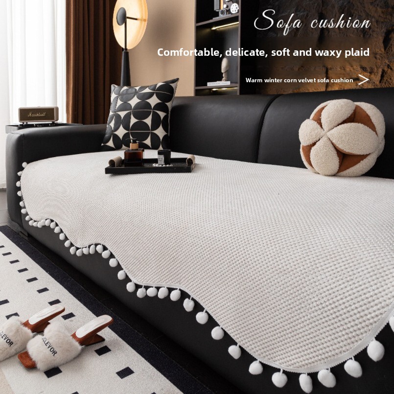 Alien Chenille Sofa Cushion All Seasons 2024 New Light Luxury High-end Irregular Non-slip Cover Blanket Towel