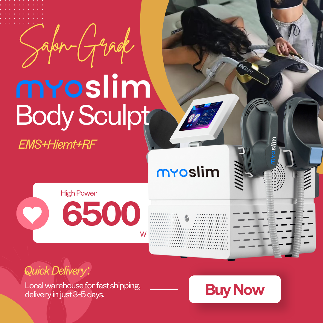 MYOSLIM Neo Body Sculpting Machine Shaping 6500W 200hz EMS Radio Frequency RF Muscle Stimulator Slimming Device