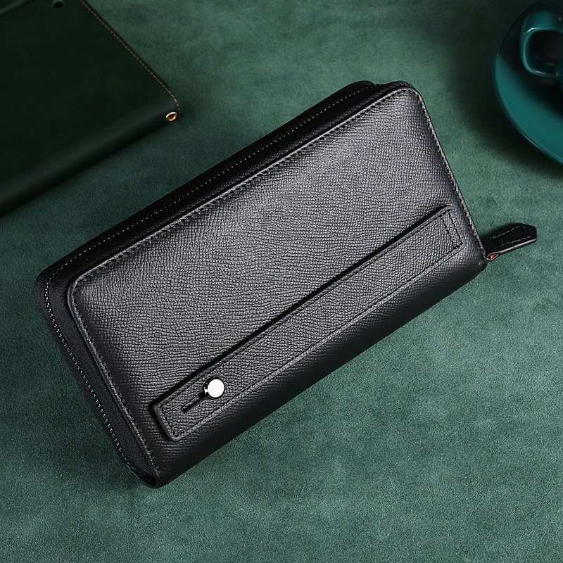 Designer Wallet New Trendy Men's Handbag Crazy Horse Leather Phone Bag Luxury Bag Multifunctional Large Capacity Wallet Outdoor Genuine Leather C