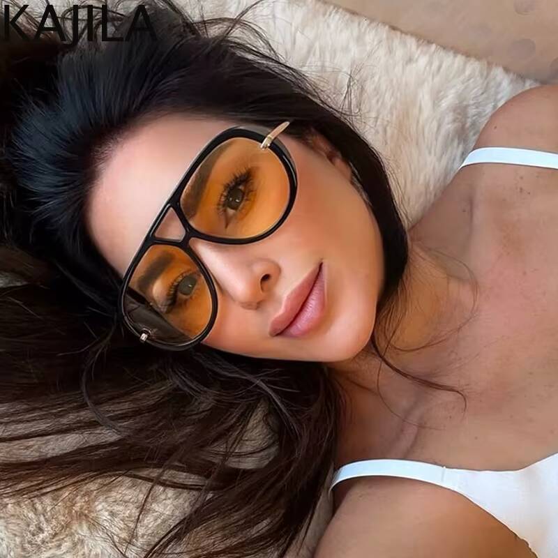 Oversized Pilot Oval Punk Sunglasses Women Big Frame 2025 Luxury Vintage Double Beam Sun Glasses For Lady Outdoor Eyewear UV400 ddmythur
