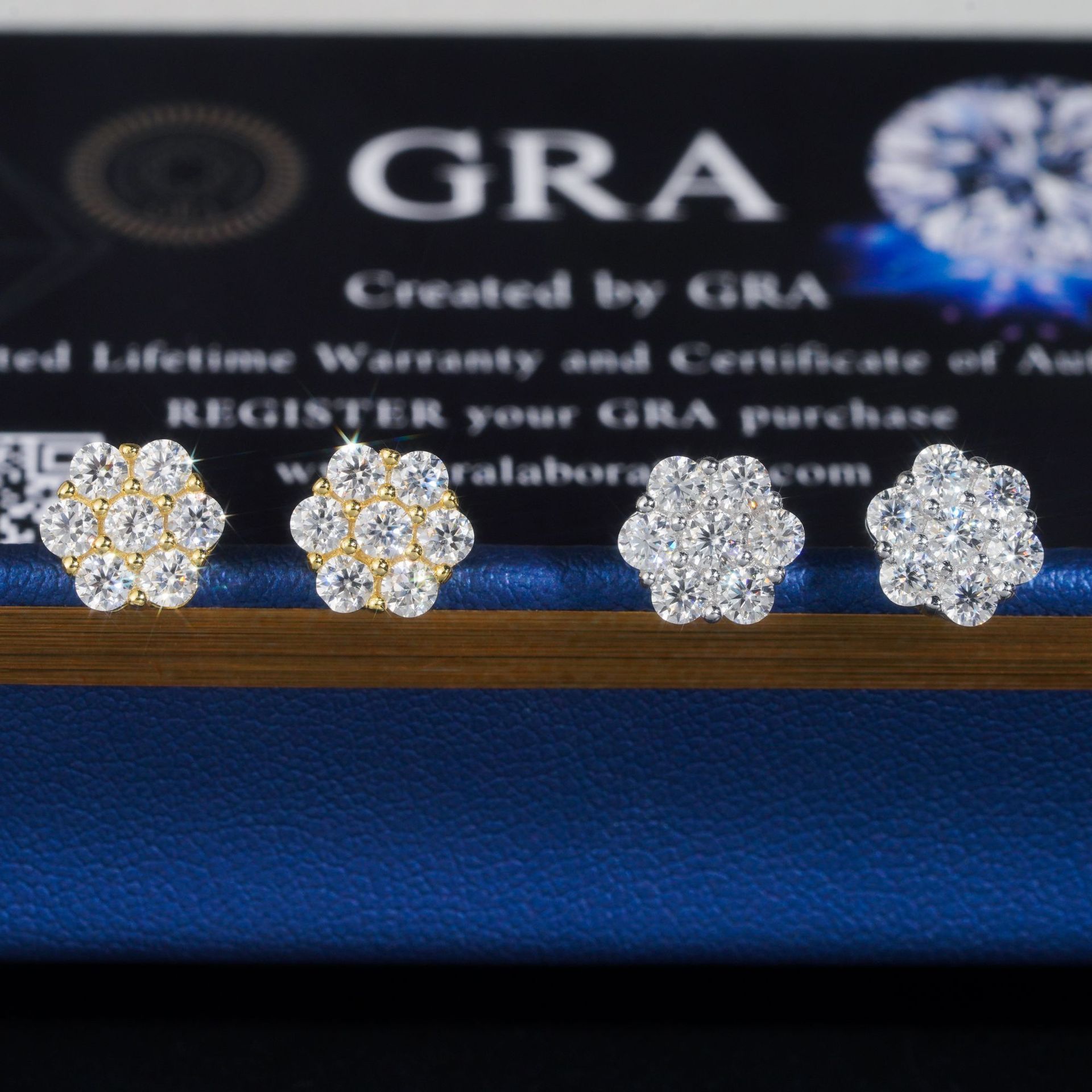Iced Out Cluster Lab Diamond Earrings Screw Back 925 Silver Flower Vvs Moissanite Stud Earrings for Men Women