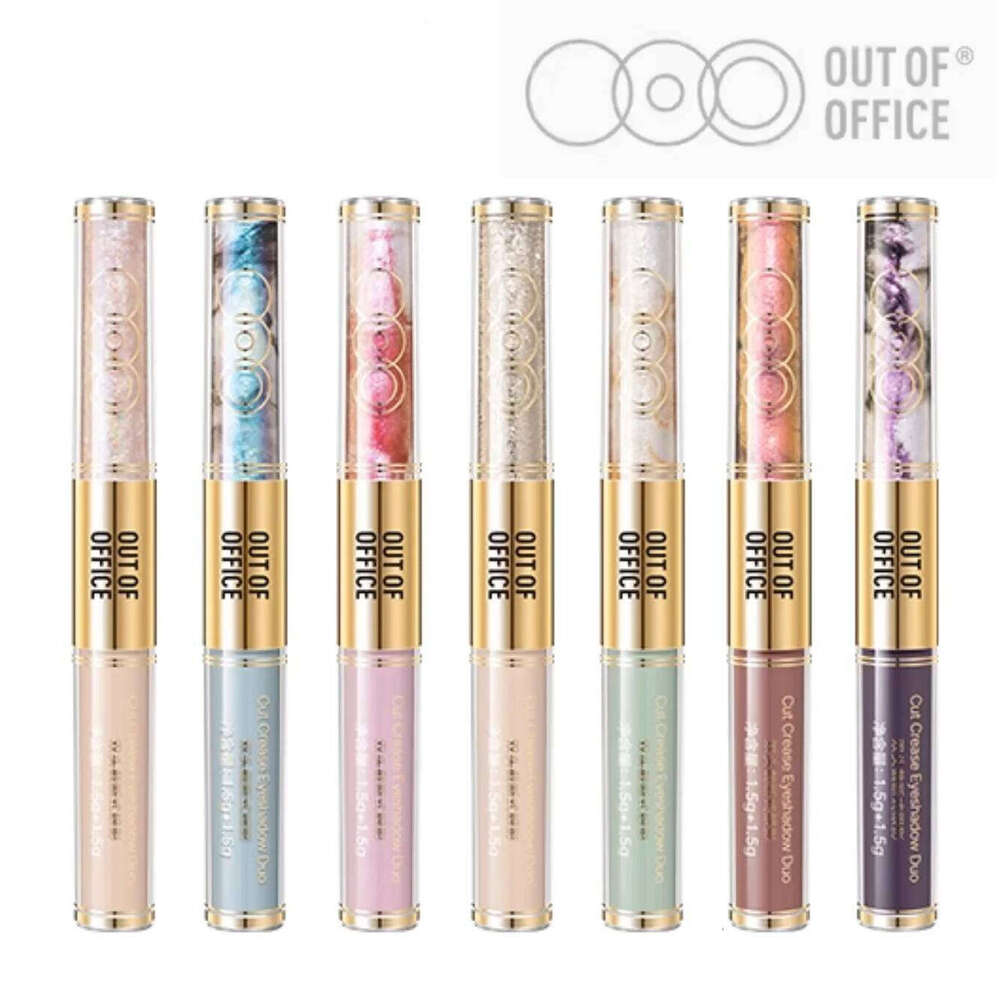 OUT OF OFFICE OOO Double Effect Liquid Eyeshadow Matte Glitter Fine Dia Eye Shadow Brighten OutOfOffice Makeup Cosmetics X250703