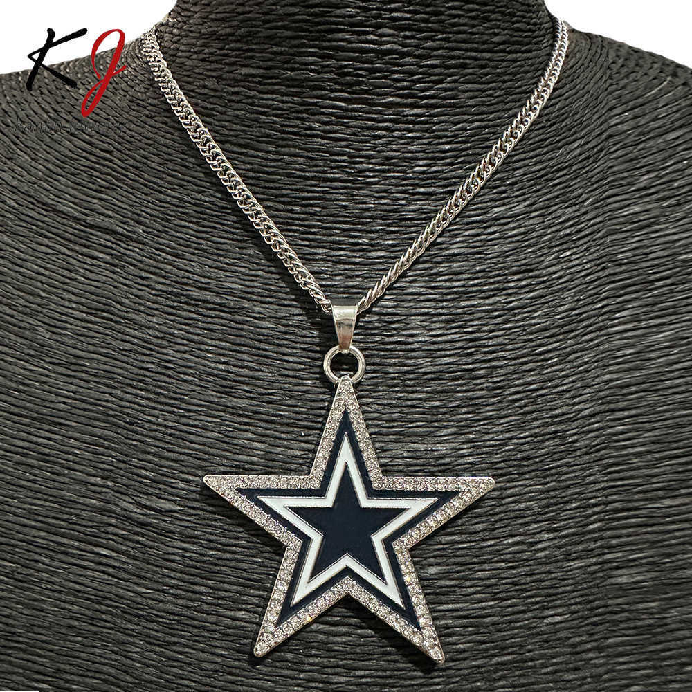 Hot Selling Icy Star Jewelry Stainless steel Twist Chain Football Cow and Boys Necklace for Men Rappers X250224