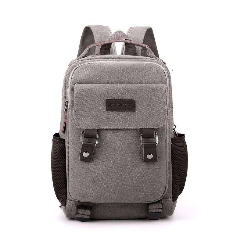 Small Mens Canvas Casual Backpacks for Men 2023 Mini Male School Bag Rucksack Man Multi-function Crossbody Bags Travel
