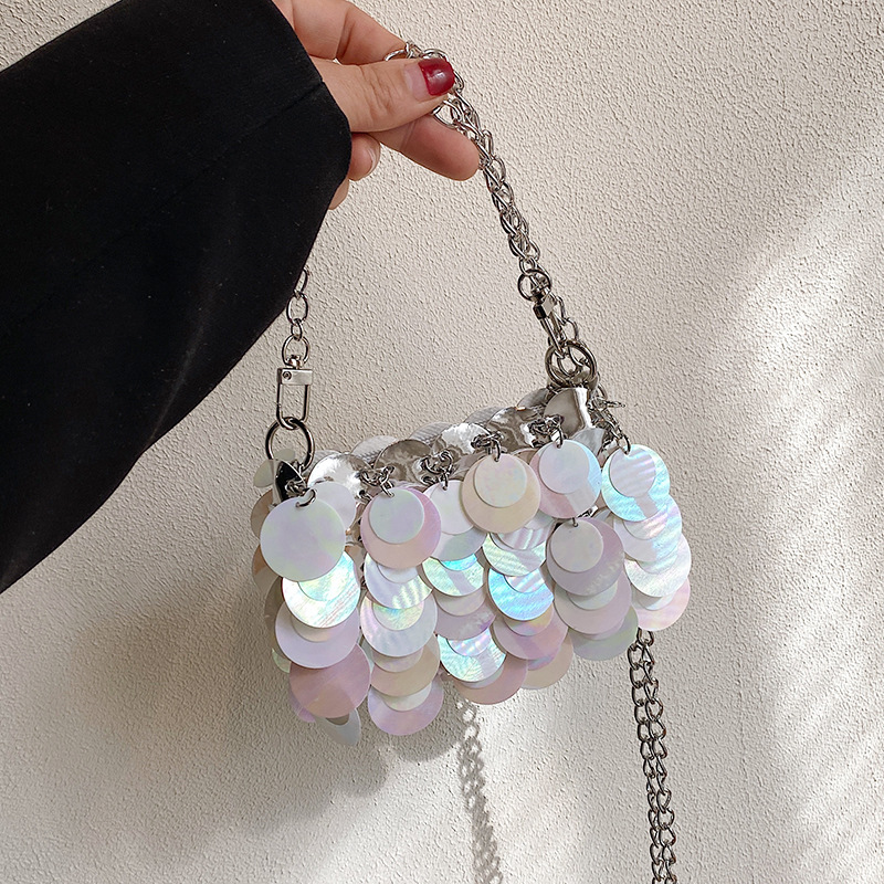 Personalized Womens Crossbody Bag with Sparkling Sequin Embellishment