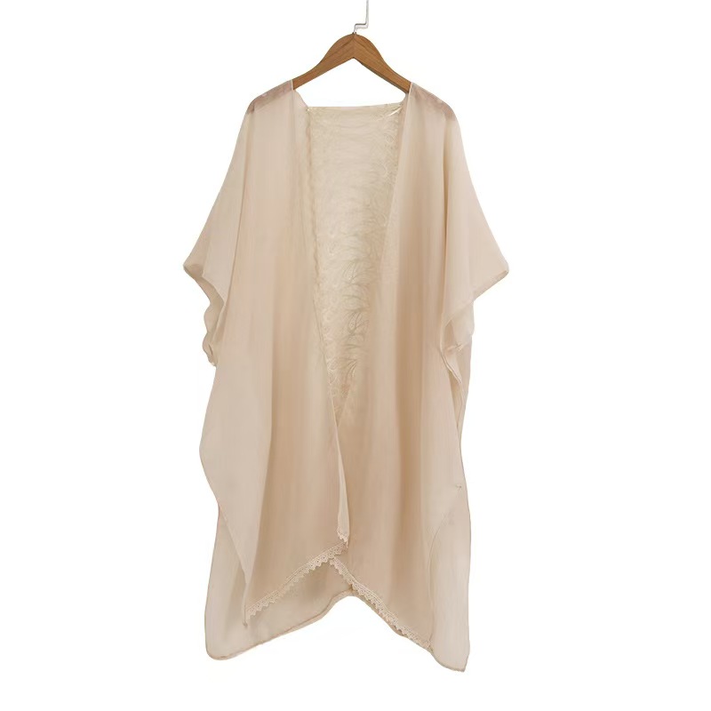 T1118 lace stitching shawl beach sun protection clothing shawl summer outerwear cardigan thin loose female shawl outerwear