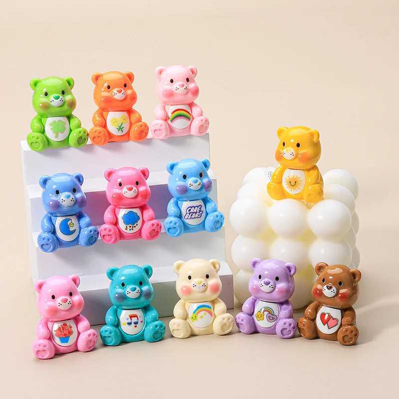 Rainbow Bear Peripheral DIY Resin Accories Three-Dimensional Cartoon Model Keychain Pendant Car Small Ornaments W250703