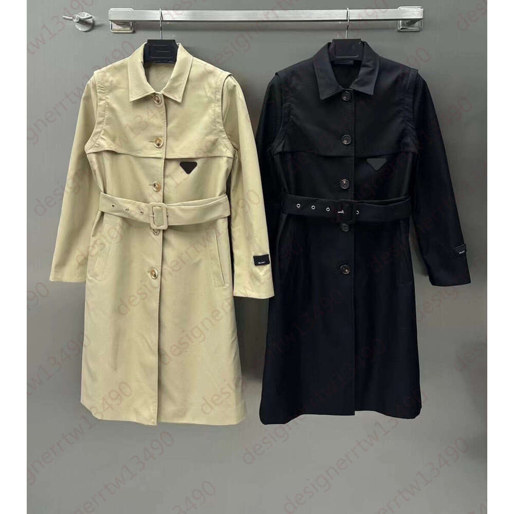 Designer womens trench coat Detachable windbreaker jacket High Quality Medium Long Styles Trenchcoat Trendy Jackets Womens Clothes Birthday Gift