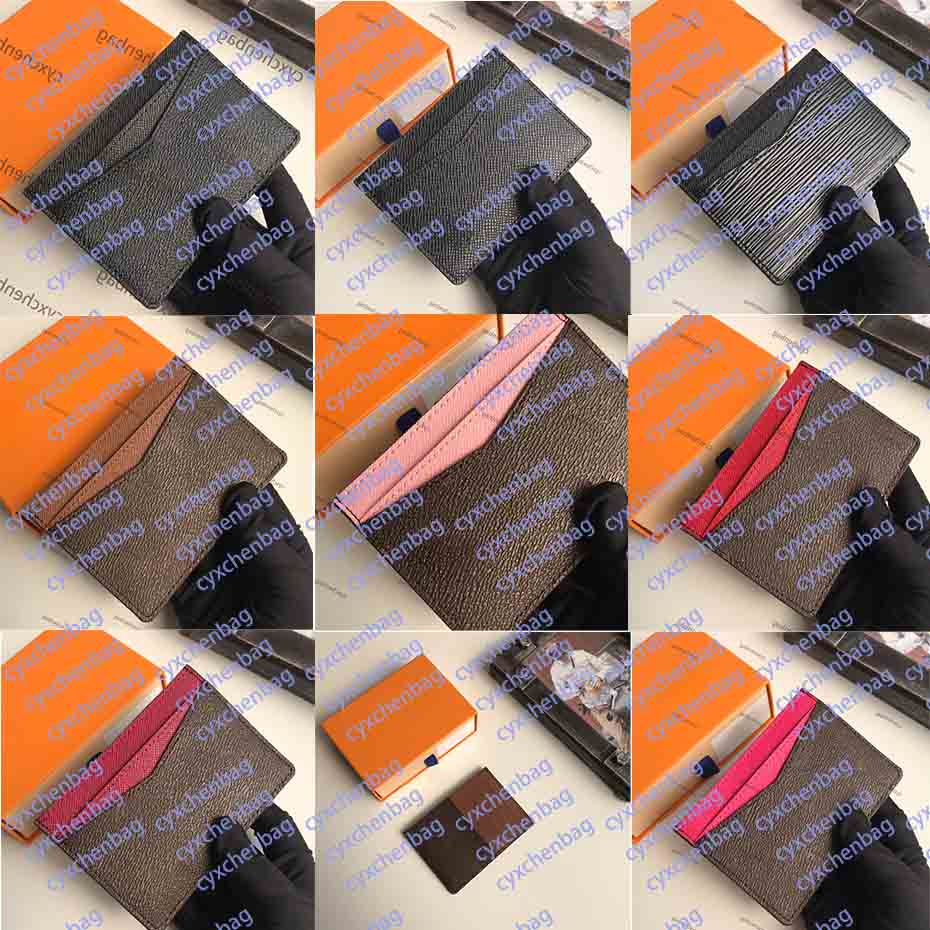 Luxury designer card holder Wallet Made from High-Quality Black Calf Leather Featuring Distinct Emblem Various Hues Offered 8 color