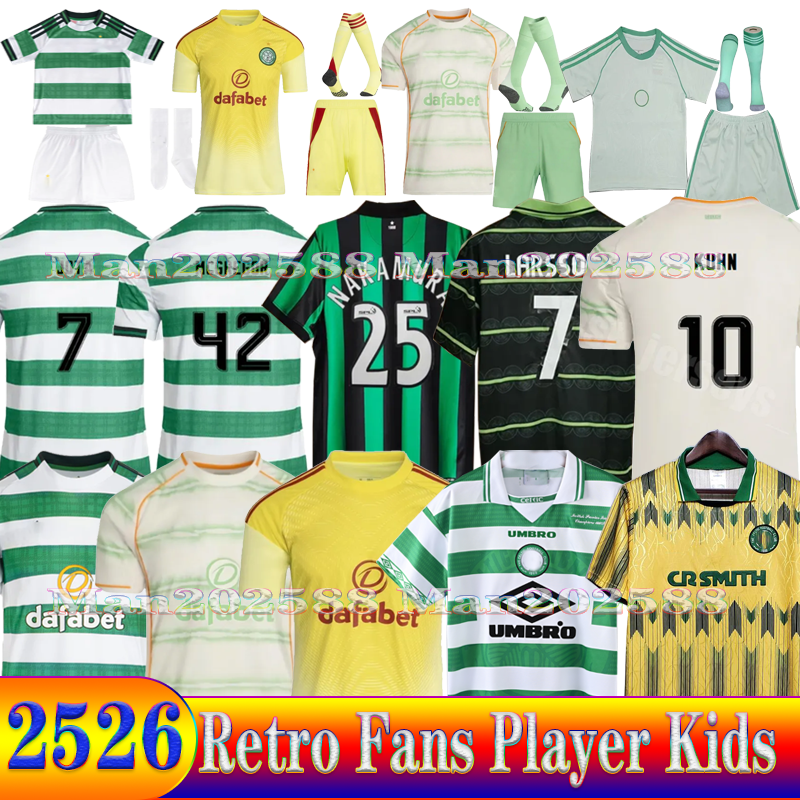 Celts 2025 26 Home Away EDOUARD Celticfc Jerseys 24 25 26 men kids sets kit IDAH KYOGO MCGREGOR SCHMEICHEL irish celticfootball jerseys Irish Retro 3XL 4XL