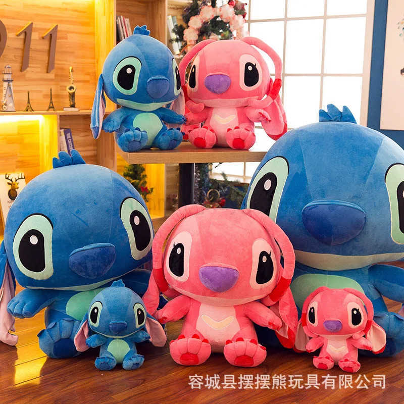 DISNEY 35/45/60cm Big Size Disney Giant Cartoon Stitch Plush Dolls Lilo Stitch Stich Plush Toy Doll Children Stuffed Toy Birthday Gif W250703
