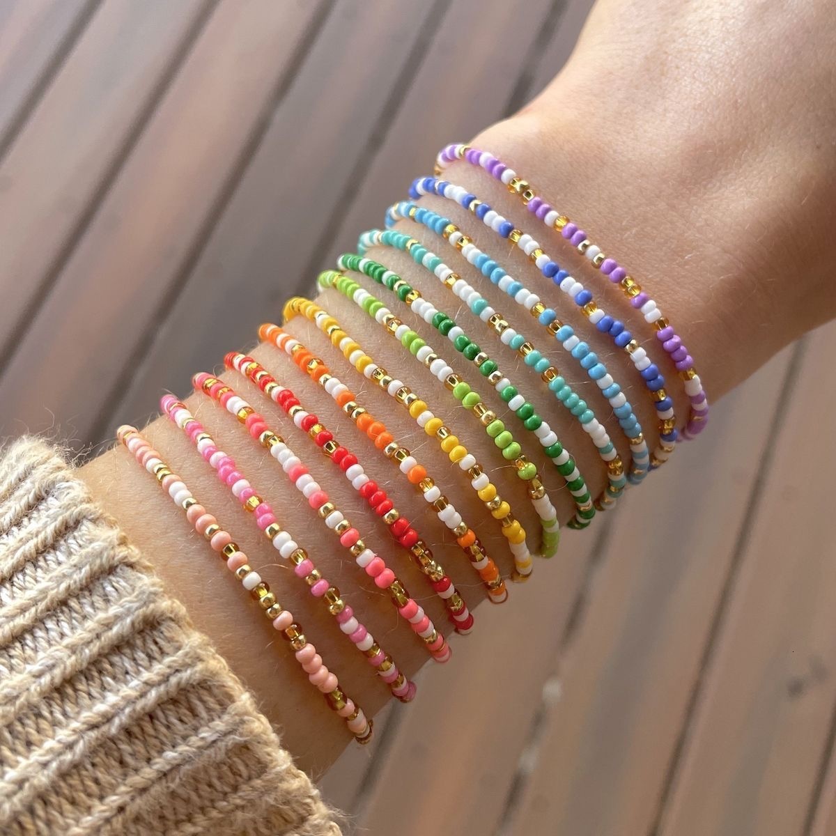 CCGOOD Summer Natural Stone Bead Bracelet Womens Bohemian Beach Stackable Bracelet Mothers Day Gift Surfing Pulse Bracelet 250428