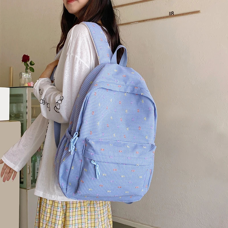 Ladies Shoulder Bag Large Capacity Fashion Trend Durable Casual Backpack Dopamine Matching Color Student Schoolbag 250703