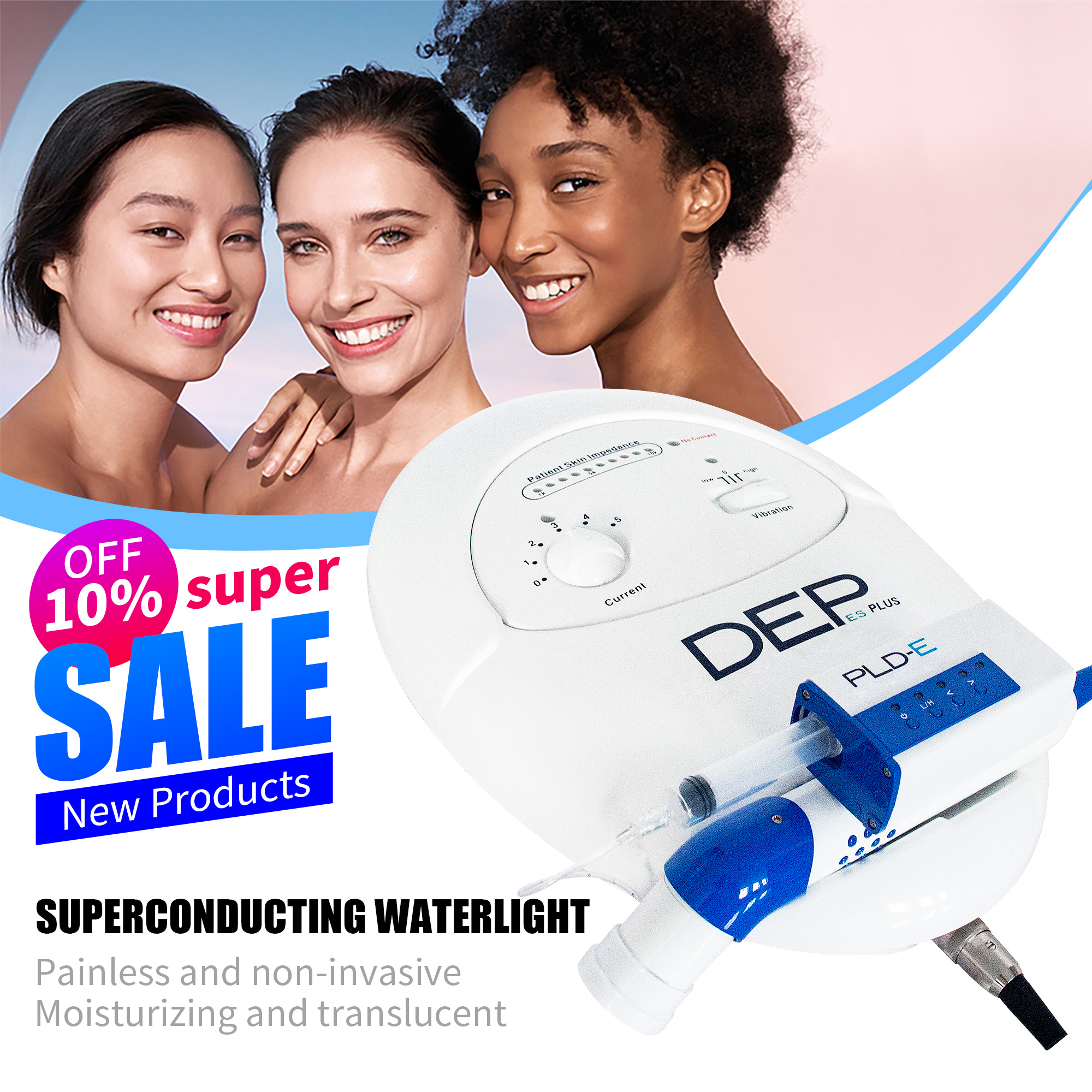 Electroporation Beauty Device for Non-invasive Facial Treatment, Targeting Fine Lines, Dull Skin and Poor Absorption of Skin Care Products
