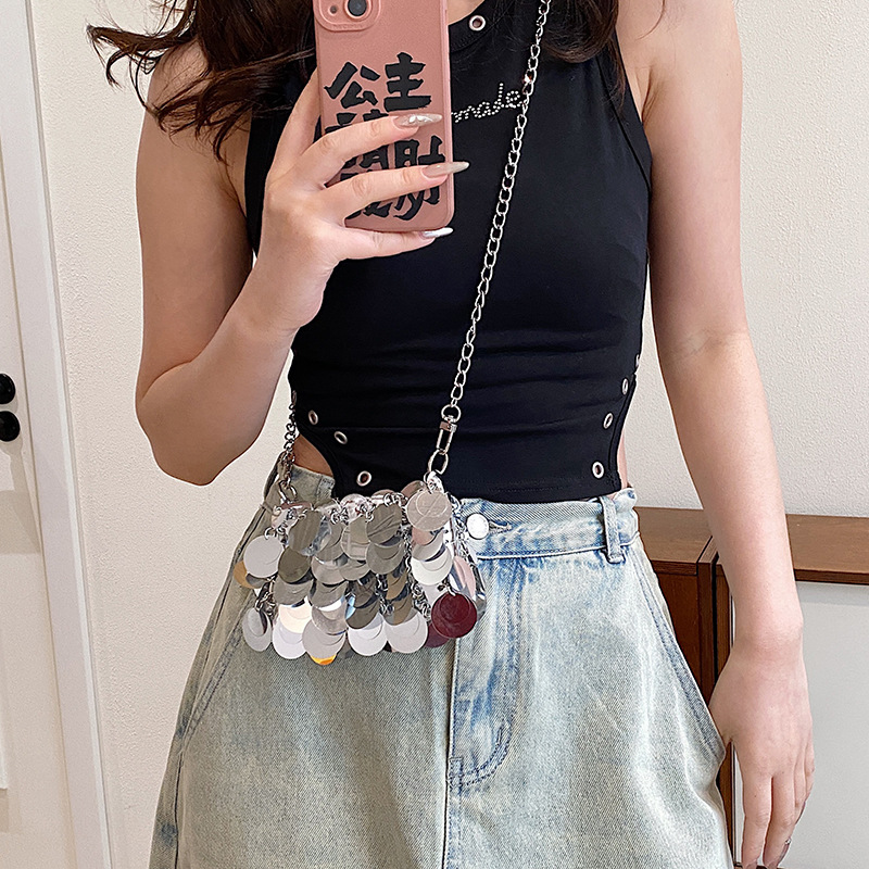 Personalized Womens Crossbody Bag with Sparkling Sequin Embellishment